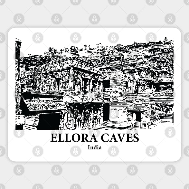 Ellora Caves - India Magnet by Lakeric